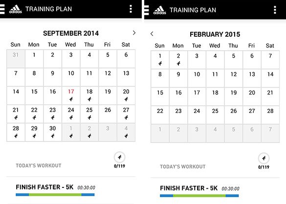 training plan progress miCoach app